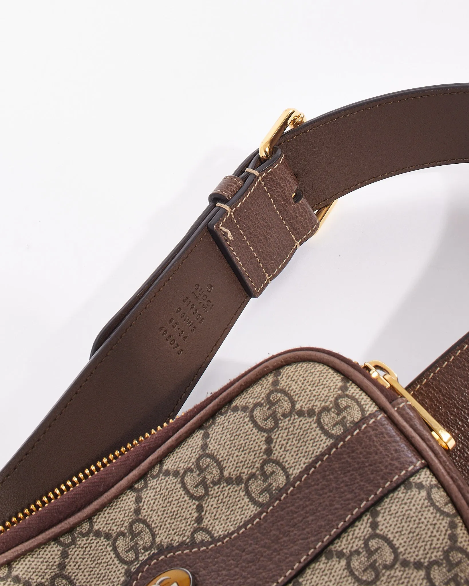 Gucci Brown Canvas GG Supreme Ophidia Mini Belt Bag