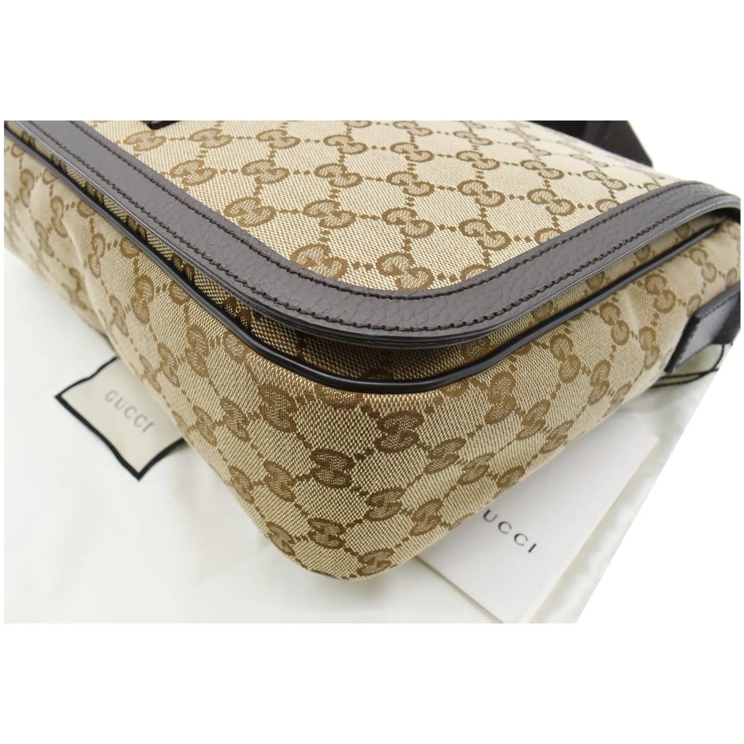 GUCCI GG Canvas Messenger Bag Dark Brown 449171 - 20% OFF