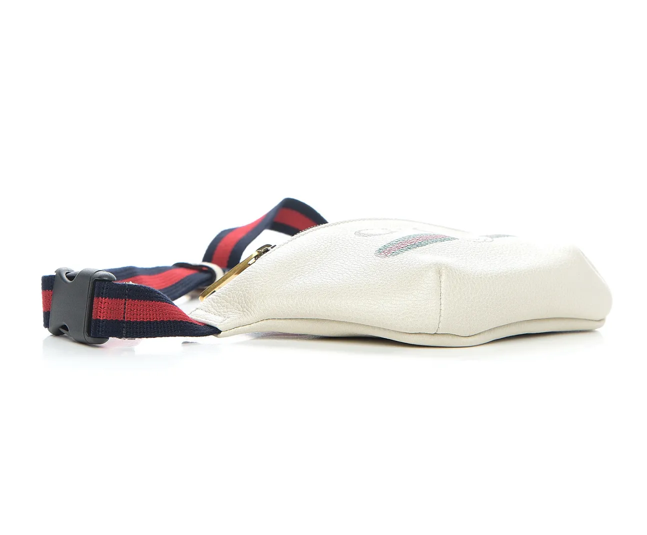 Gucci Logo Belt Bag in White Leather