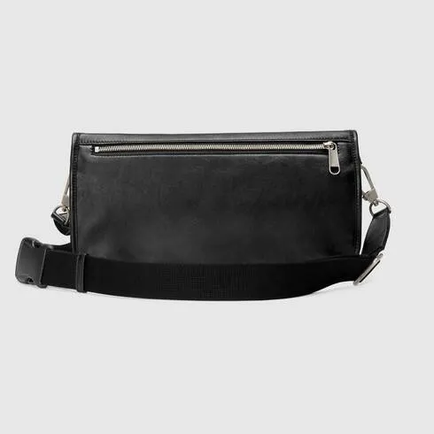 Gucci Medium Soft Leather Messenger Bag In Black