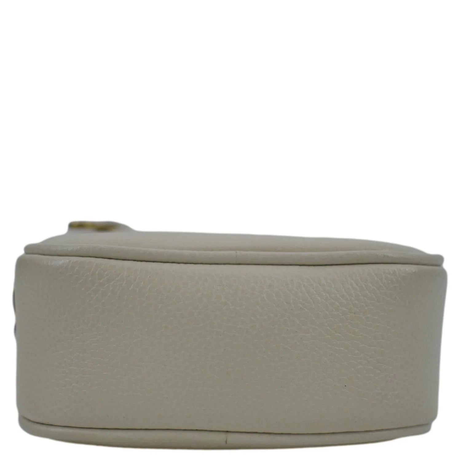GUCCI Mini Logo Leather Crossbody Messenger Bag Off White 574803