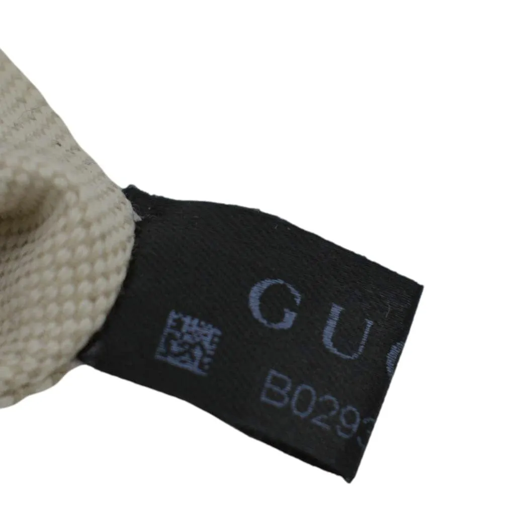 GUCCI Mini Logo Leather Crossbody Messenger Bag Off White 574803