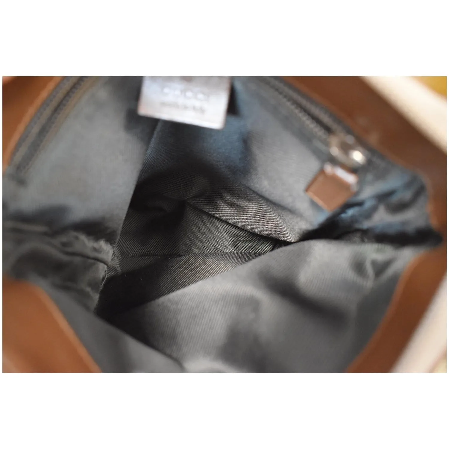 GUCCI Monogram Canvas Small Messenger Bag Brown 92646