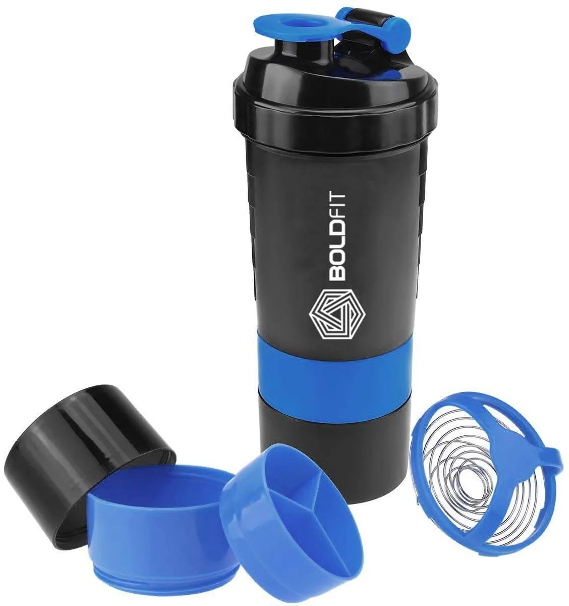 Gym Spider Shaker Bottle 500ml with Extra Compartment
