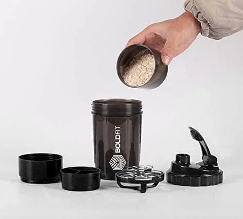 Gym Spider Shaker Bottle 500ml with Extra Compartment