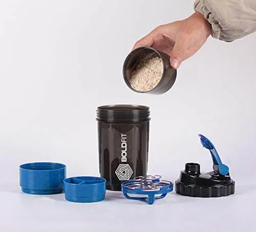 Gym Spider Shaker Bottle 500ml with Extra Compartment