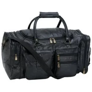 Hand-Sewn Leather 21" Tote Travel Bag Free Shipping