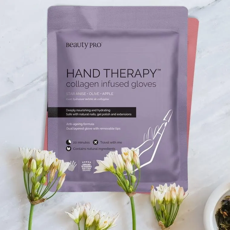 HAND THERAPY Collagen Infused Glove with Removable Finger Tips