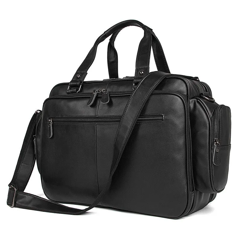 Handmade Top Grain Leather Briefcase Messenger Bag Men's Laptop Bag