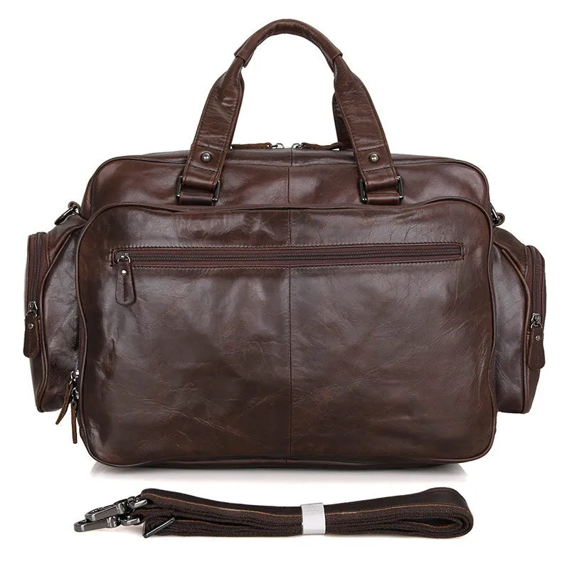 Handmade Top Grain Leather Briefcase Messenger Bag Men's Laptop Bag