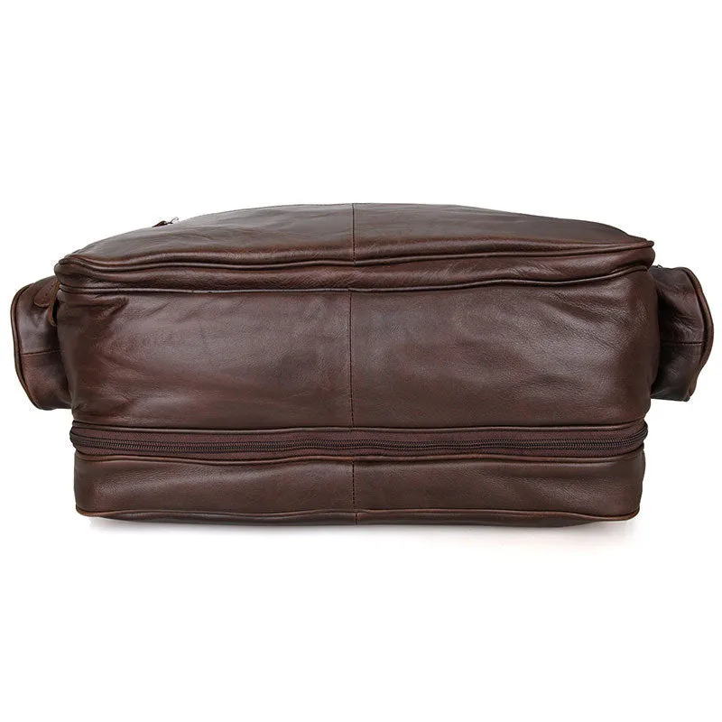 Handmade Top Grain Leather Briefcase Messenger Bag Men's Laptop Bag