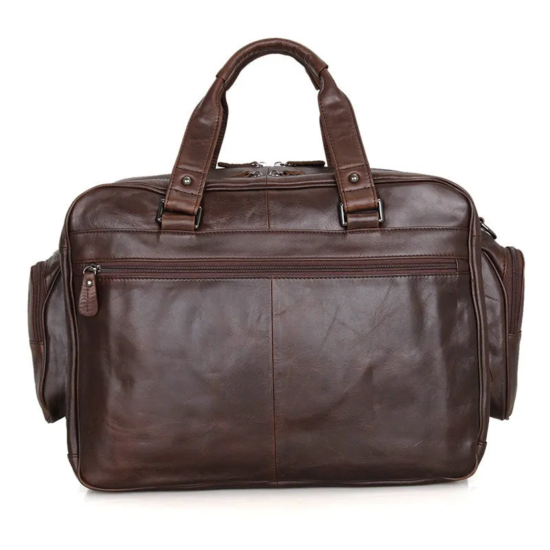 Handmade Top Grain Leather Briefcase Messenger Bag Men's Laptop Bag