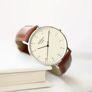 Handwriting Engraving - Men's Architect Zephyr   Walnut Strap
