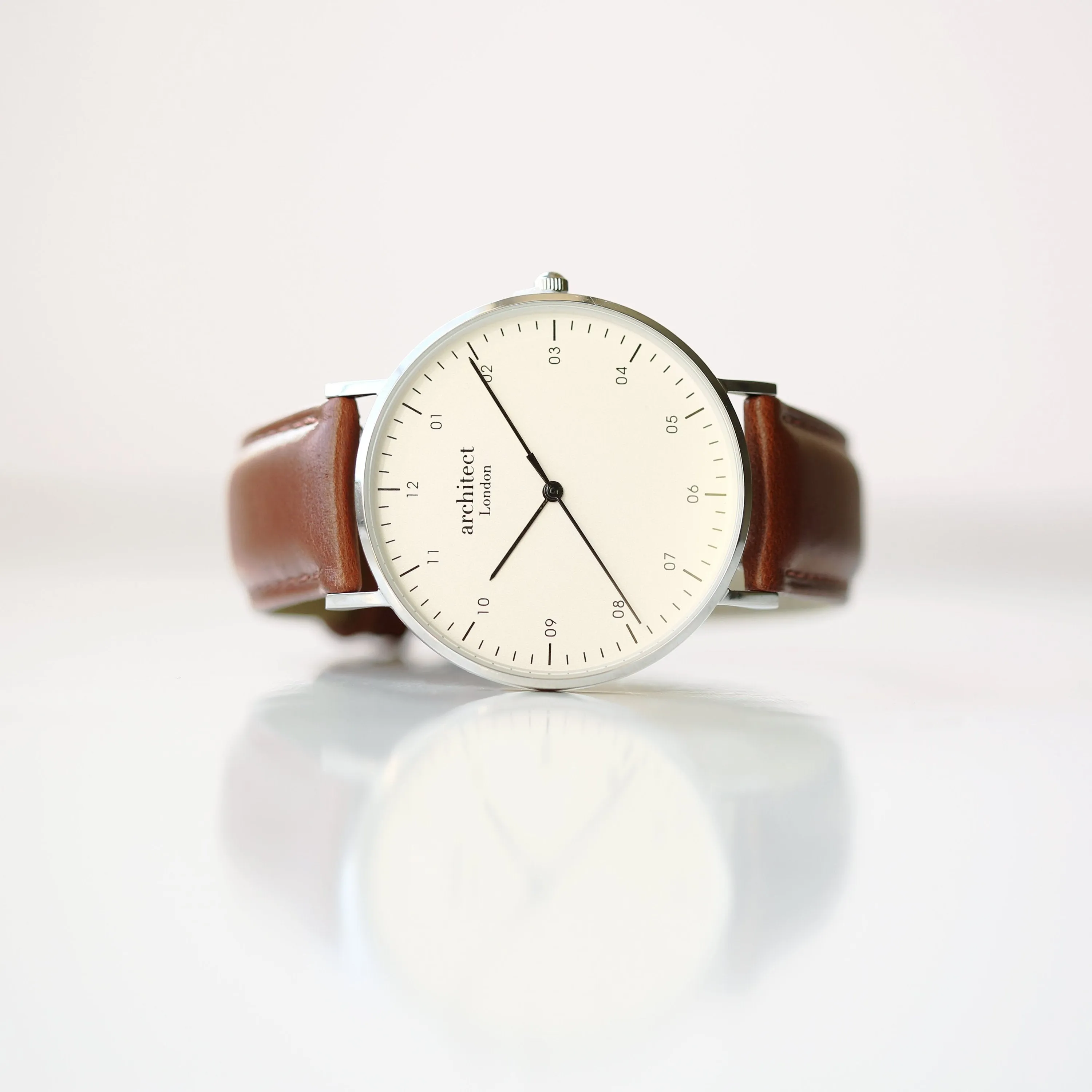 Handwriting Engraving - Men's Architect Zephyr   Walnut Strap