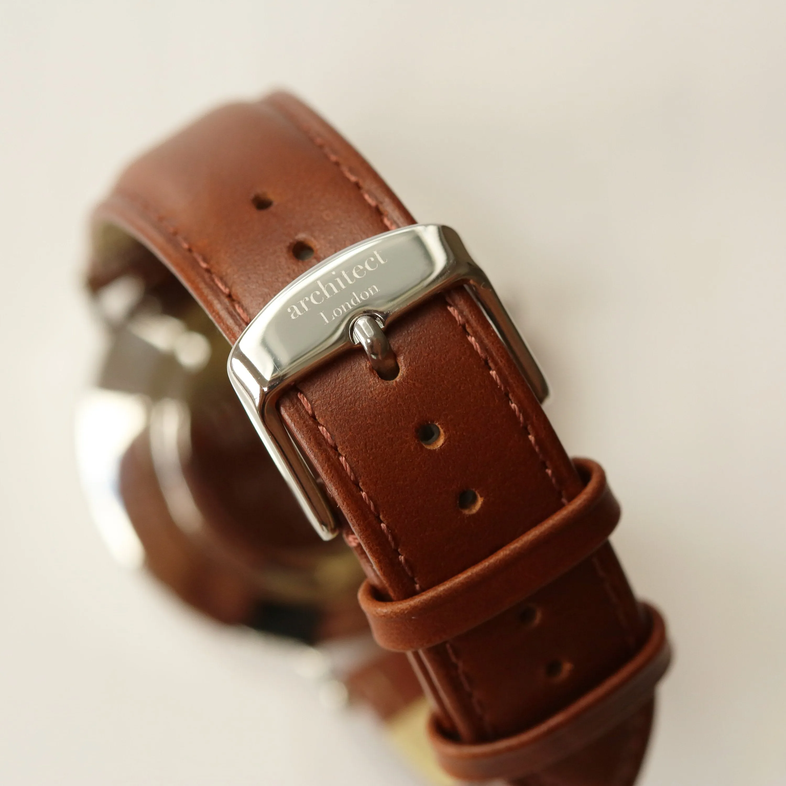 Handwriting Engraving - Men's Architect Zephyr   Walnut Strap