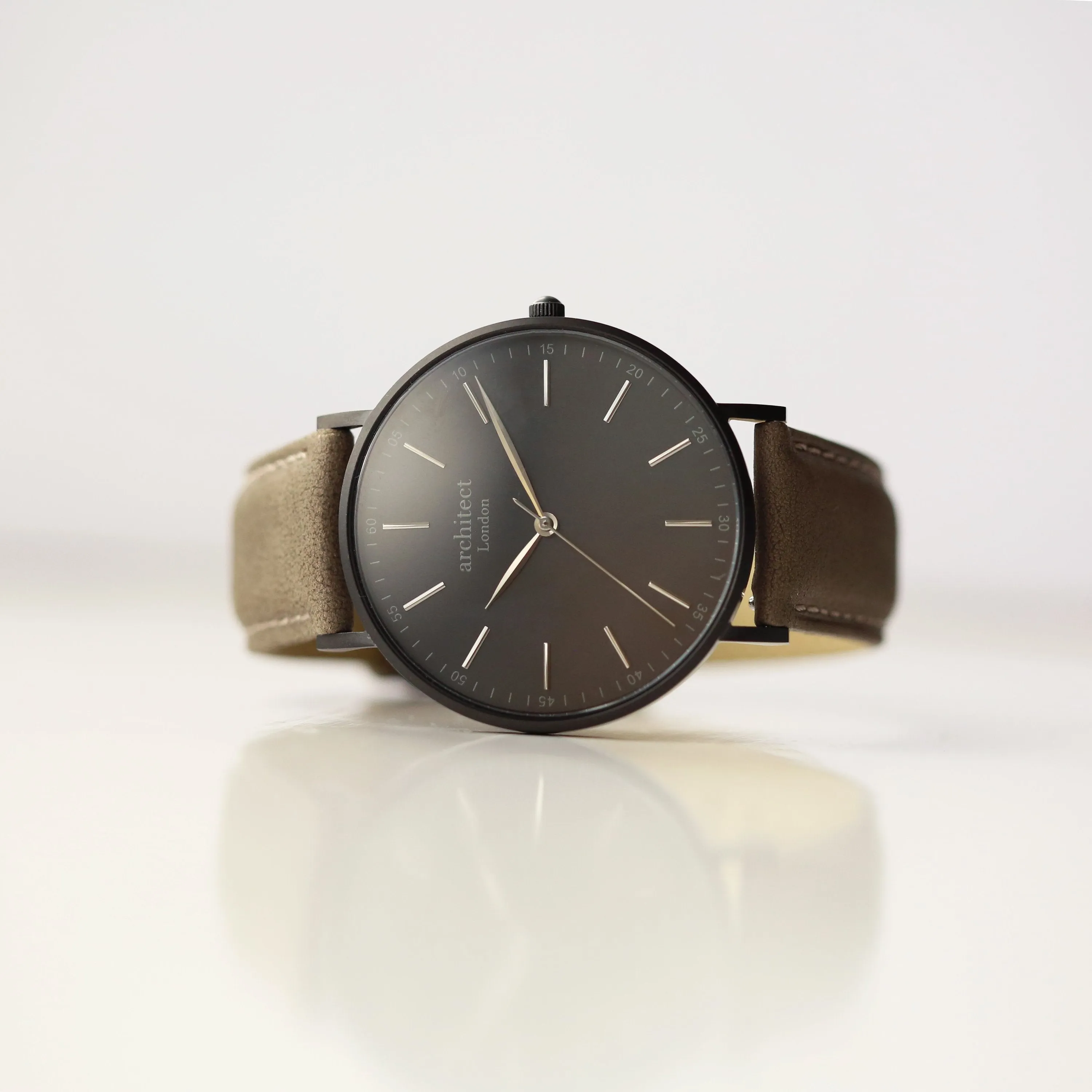 Handwriting Engraving - Men's Minimalist Watch   Urban Grey Strap