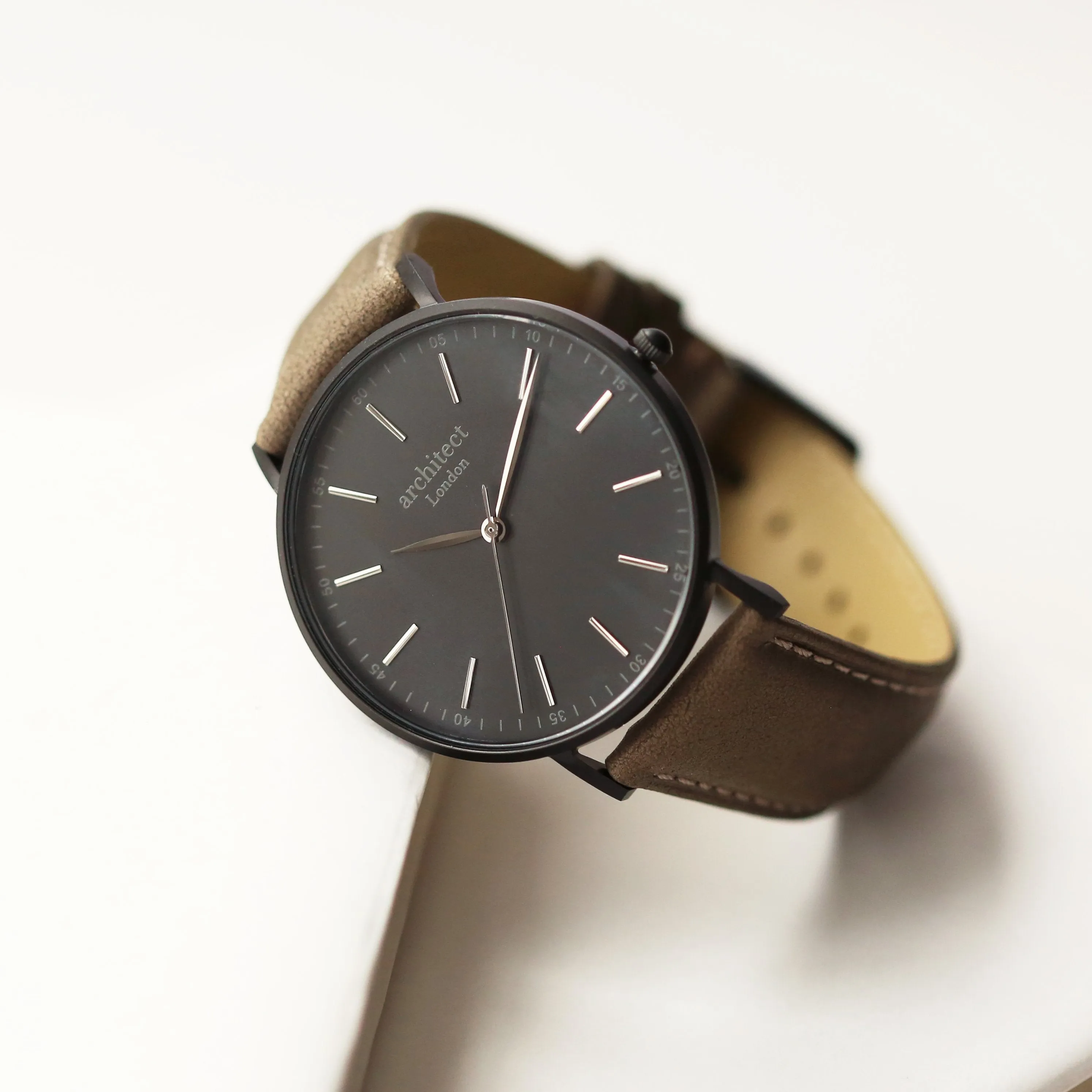 Handwriting Engraving - Men's Minimalist Watch   Urban Grey Strap