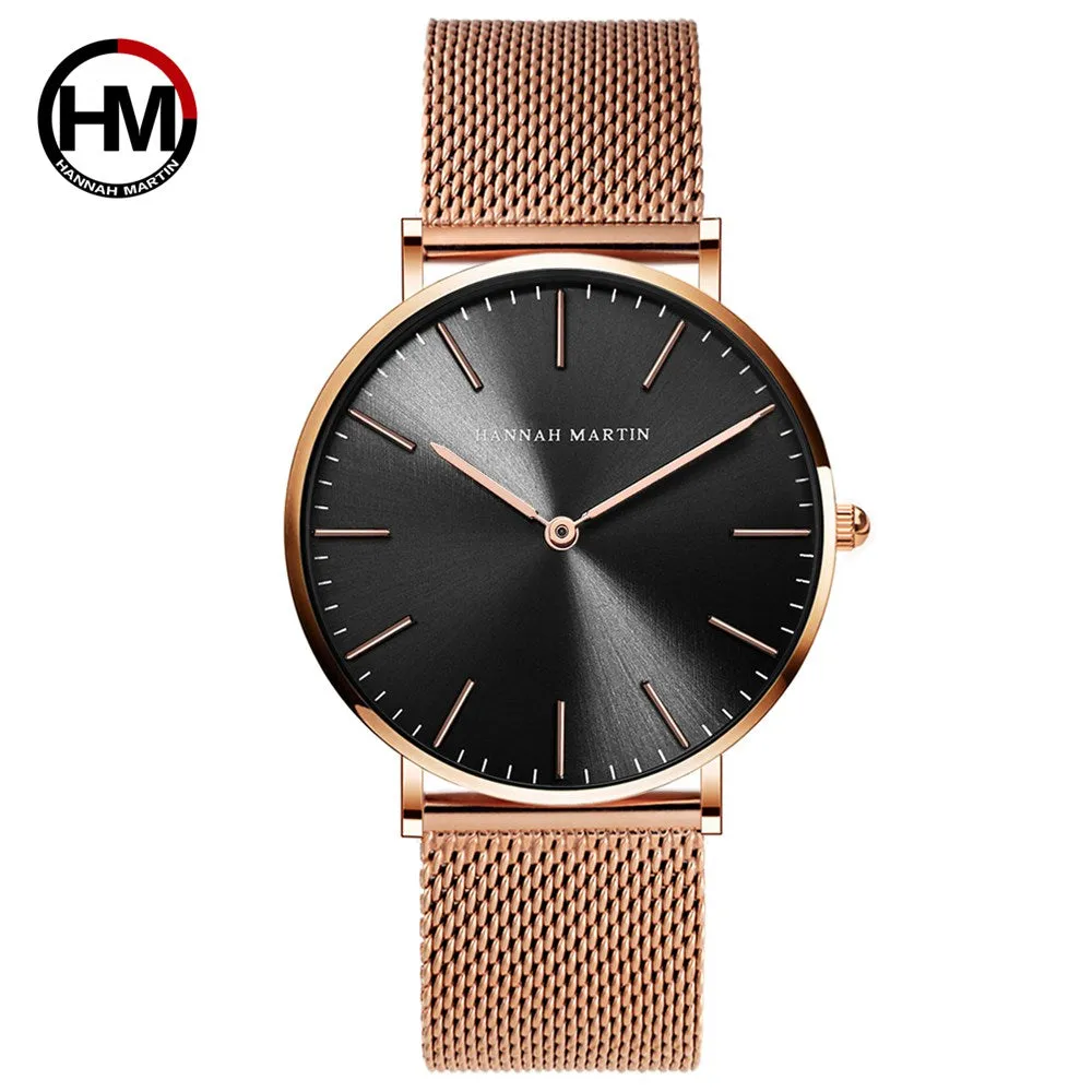HANNAH MARTIN Luxury Brand Simple Quartz Watch