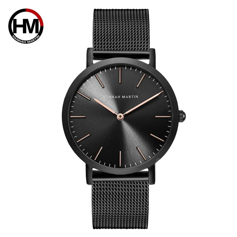 HANNAH MARTIN Luxury Brand Simple Quartz Watch