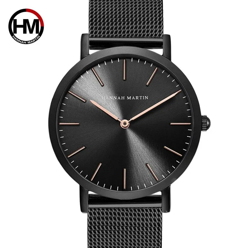 HANNAH MARTIN Luxury Brand Simple Quartz Watch