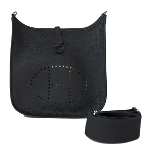Hermes Black Evelyne PM Cross-Body Messenger Bag Chic
