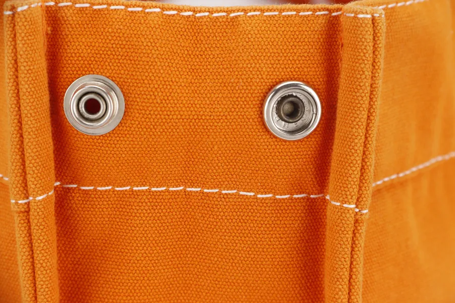 HERMES FOURRE TOUT ORANGE CANVAS SILVER HARDWARE NO DUST COVER
