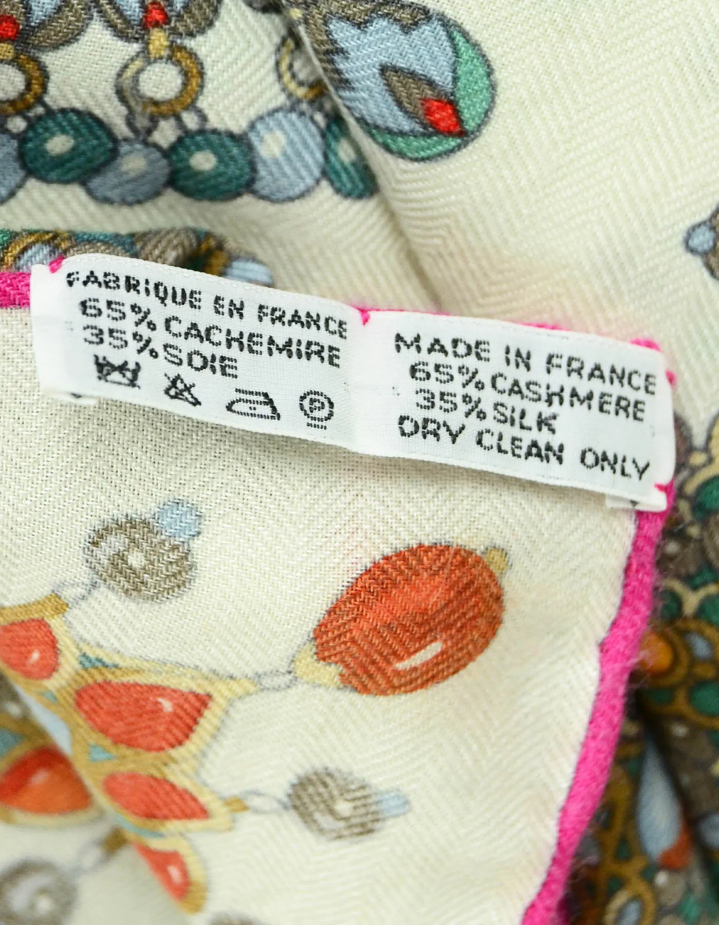 Hermes Multicolor Parures des Maharajas Silk & Cashmere 140 Shawl