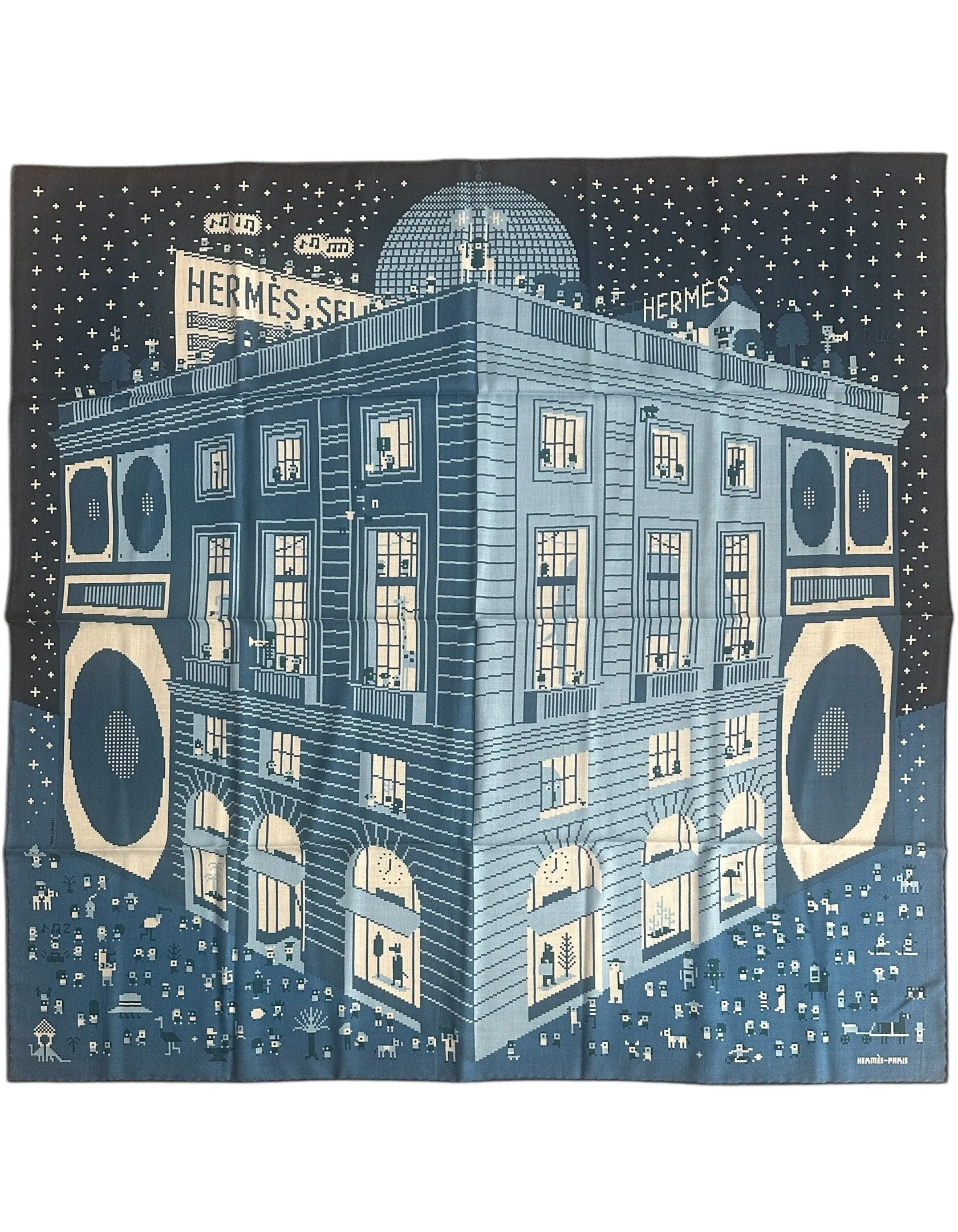 Hermes NWT Faubourg Party 100cm Silk/ Cashmere Scarf