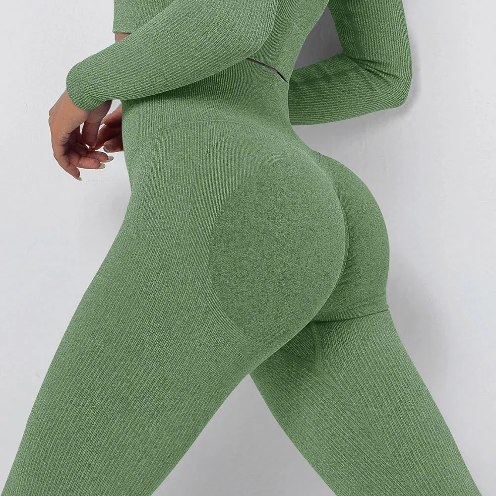 High Waist Seamless Yoga Pants for Women - Scrunch Butt Gym Leggings