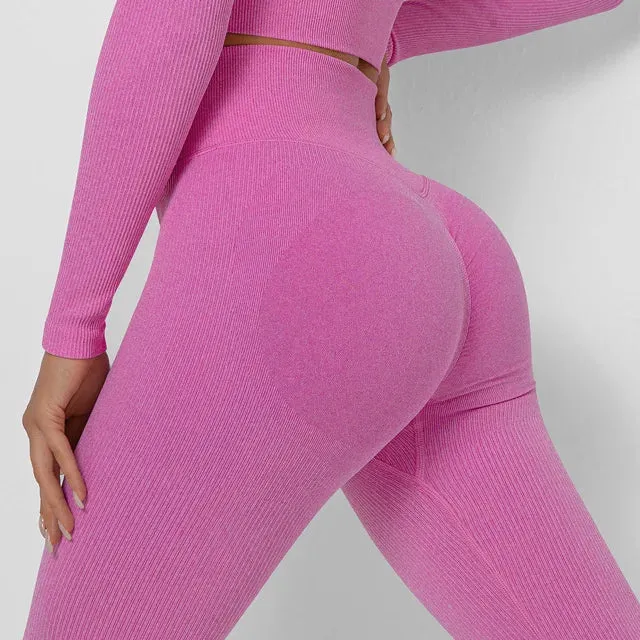 High Waist Seamless Yoga Pants for Women - Scrunch Butt Gym Leggings