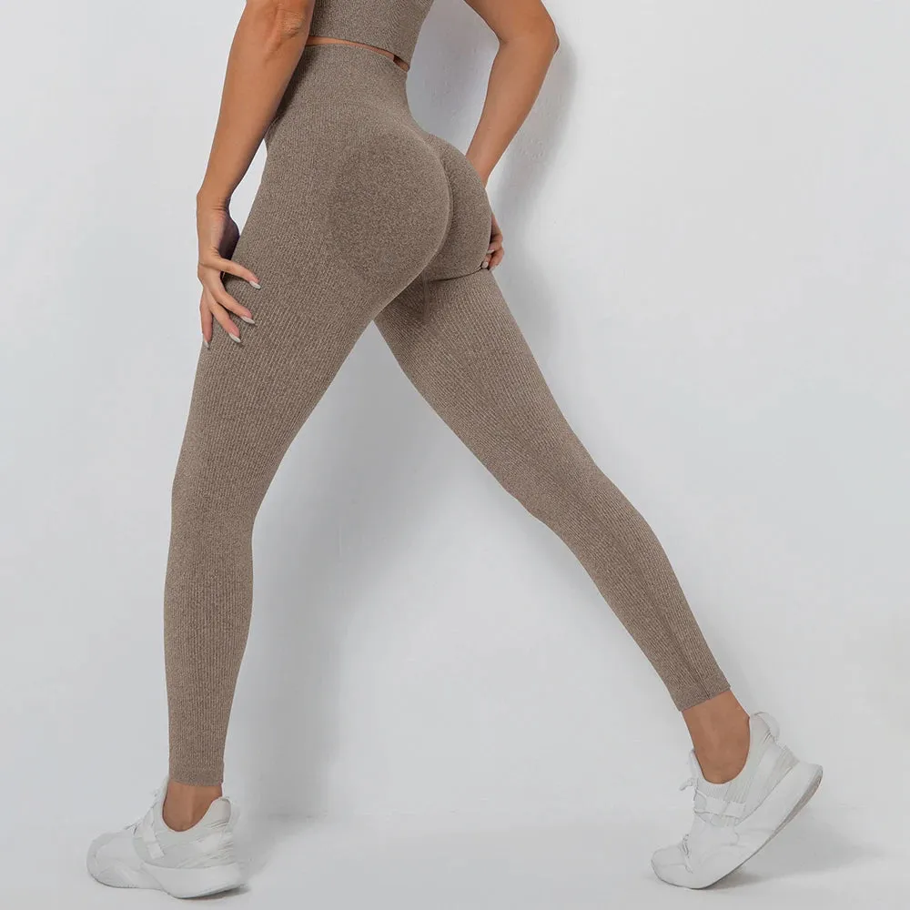 High Waist Seamless Yoga Pants for Women - Scrunch Butt Gym Leggings