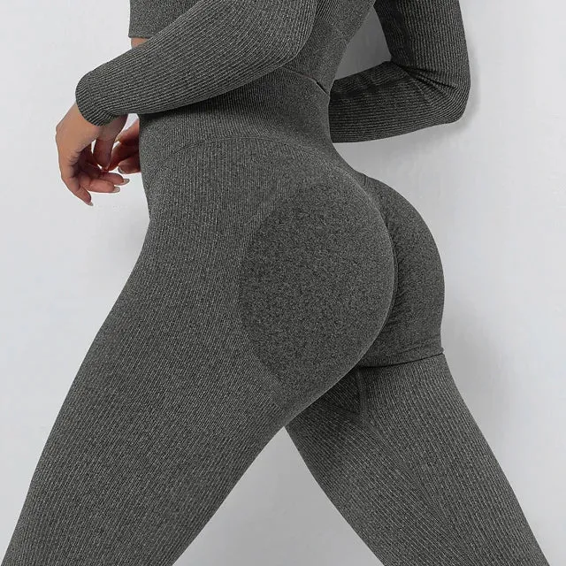 High Waist Seamless Yoga Pants for Women - Scrunch Butt Gym Leggings