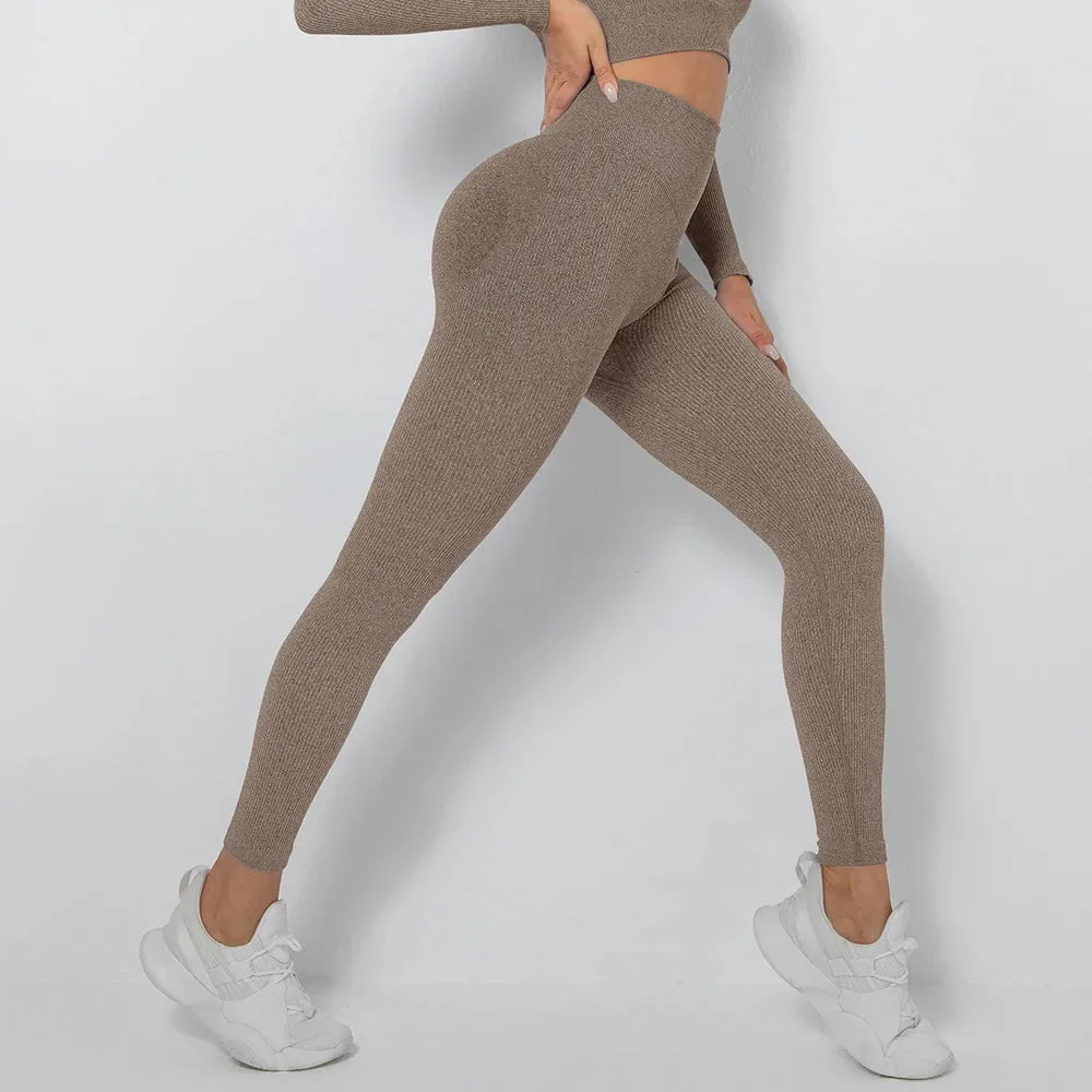 High Waist Seamless Yoga Pants for Women - Scrunch Butt Gym Leggings