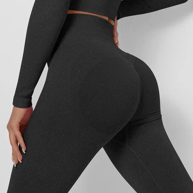 High Waist Seamless Yoga Pants for Women - Scrunch Butt Gym Leggings