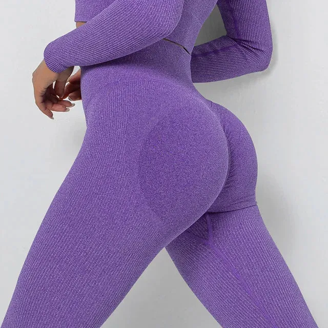 High Waist Seamless Yoga Pants for Women - Scrunch Butt Gym Leggings