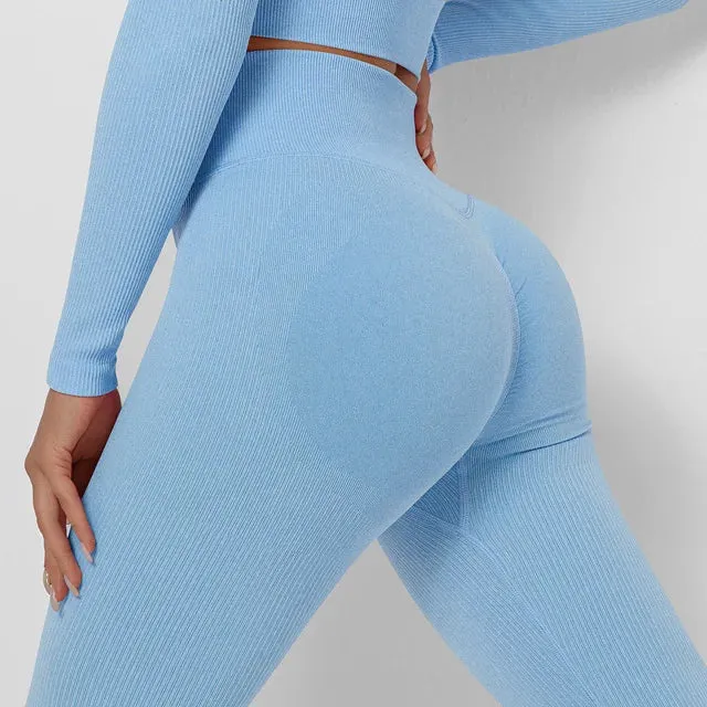 High Waist Seamless Yoga Pants for Women - Scrunch Butt Gym Leggings
