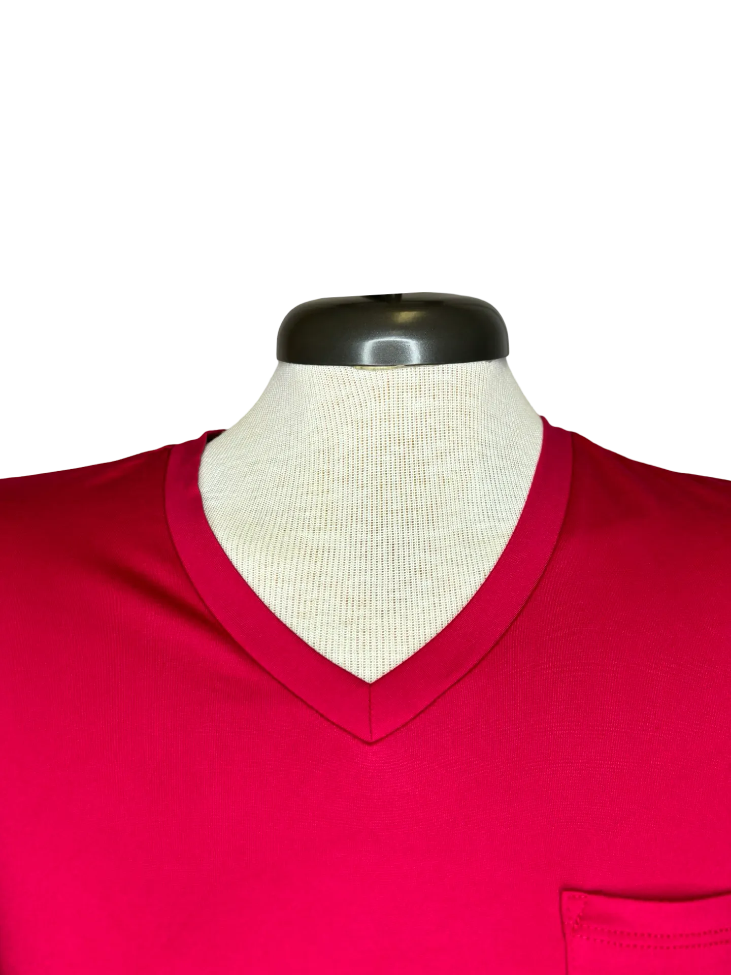 Highlands V Neck Pocket Tee Red