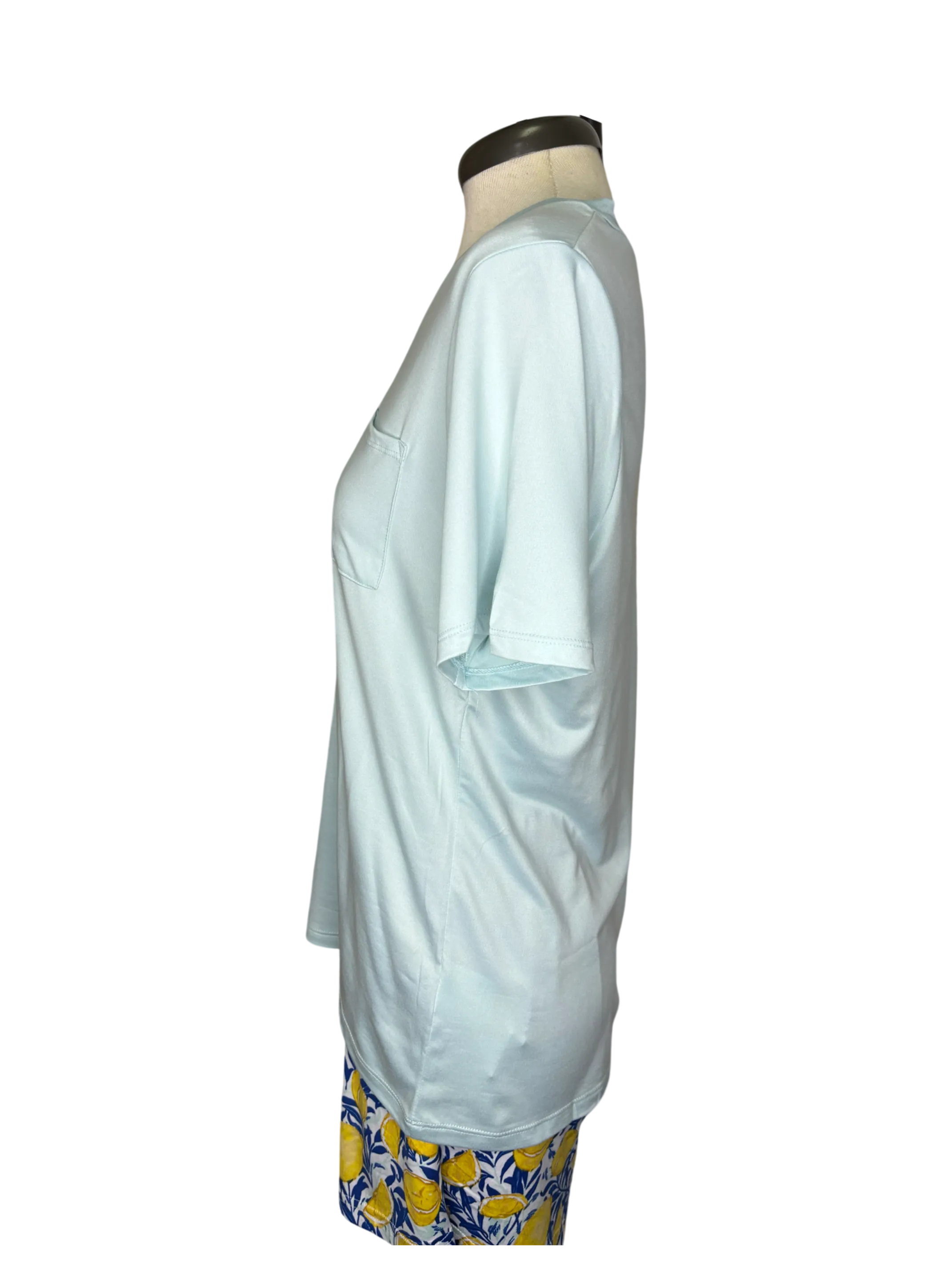Highlands VNeck Pocket Tee Sky