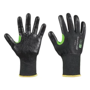 Honeywell CoreShield™ A4/D Coated Cut Resistant Gloves, 10/XL, HPPE/Basalt, Smooth Nitrile, 13 ga, Black, 24-0913B/10XL