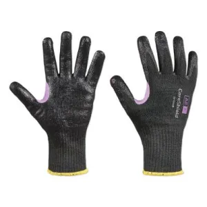 Honeywell CoreShield™ A8/F Coated Cut Resistant Gloves, 6/XS, HPPE/Kevlar®/Alloy, Smooth Nitrile, 10 ga, Black, 28-0910B/6XS