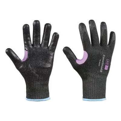 Honeywell CoreShield™ A9/F Coated Cut Resistant Gloves, 8/M, HPPE/Kevlar®/Alloy, Smooth Nitrile, 10 ga, Black, 29-0910B/8M