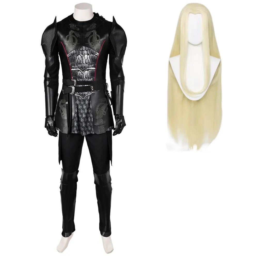 House of the Dragon 2 Daemon Targaryen Black Armor Cosplay Costume Outfits Halloween Carnival Suit