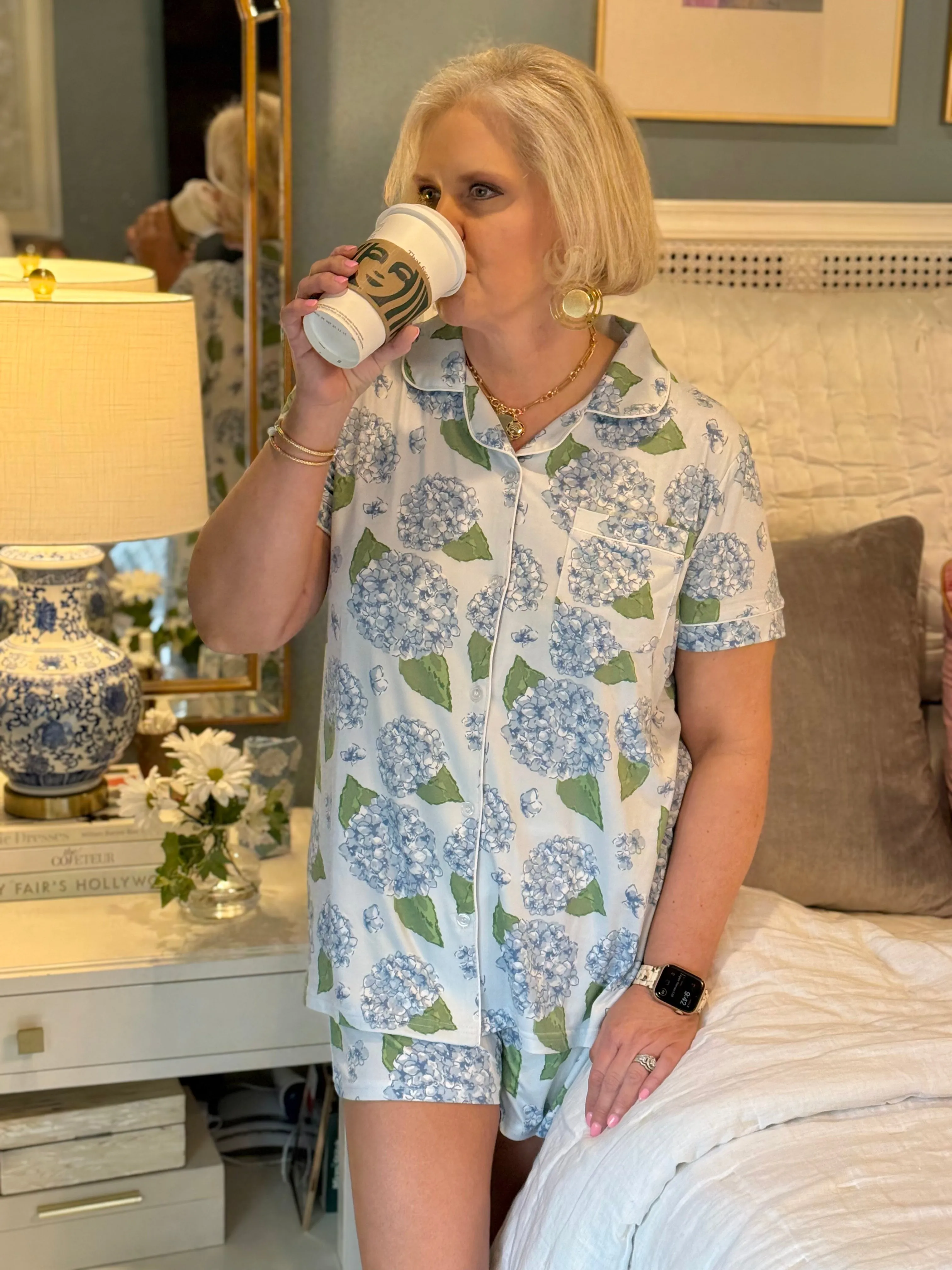 Hydrangea Pajama Set