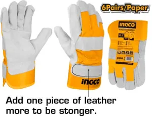 Ingco HGVC01 Cow split leather gloves