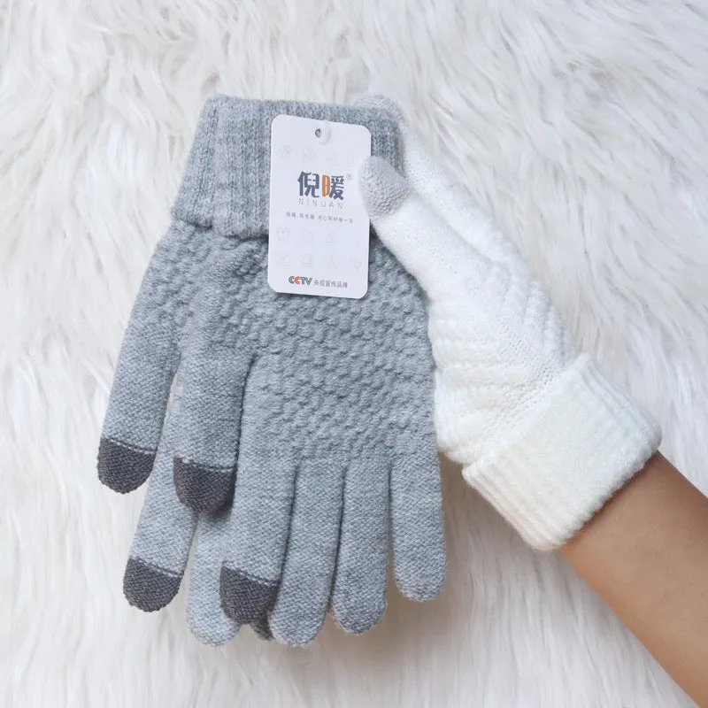 INSTOCK-Gloves women winter velvet thickened
