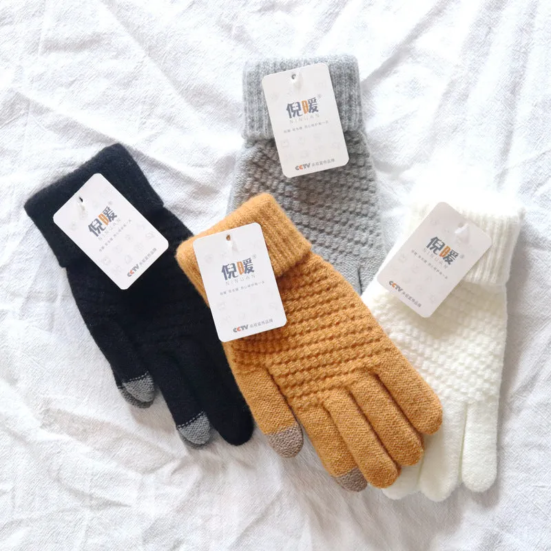 INSTOCK-Gloves women winter velvet thickened