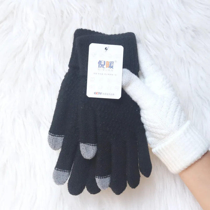 INSTOCK-Gloves women winter velvet thickened