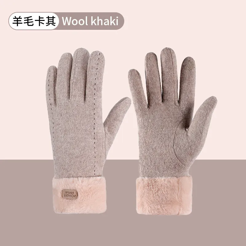 INSTOCK-Winter cashmere gloves for women