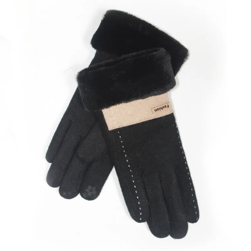 INSTOCK-Winter cashmere gloves for women