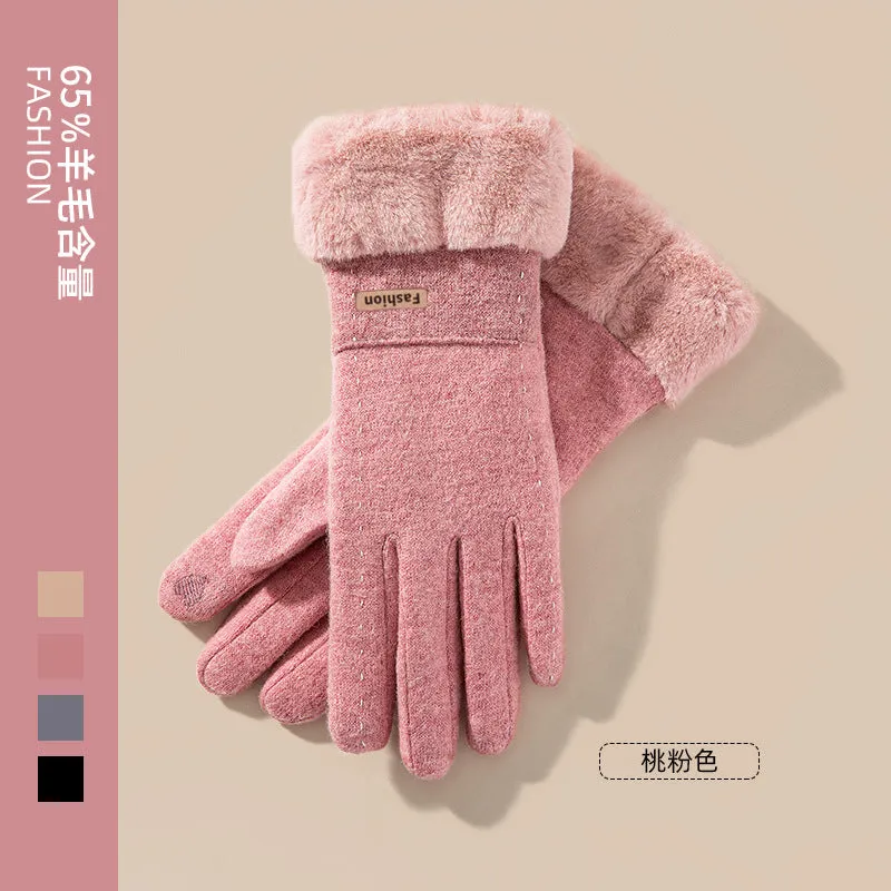INSTOCK-Winter cashmere gloves for women